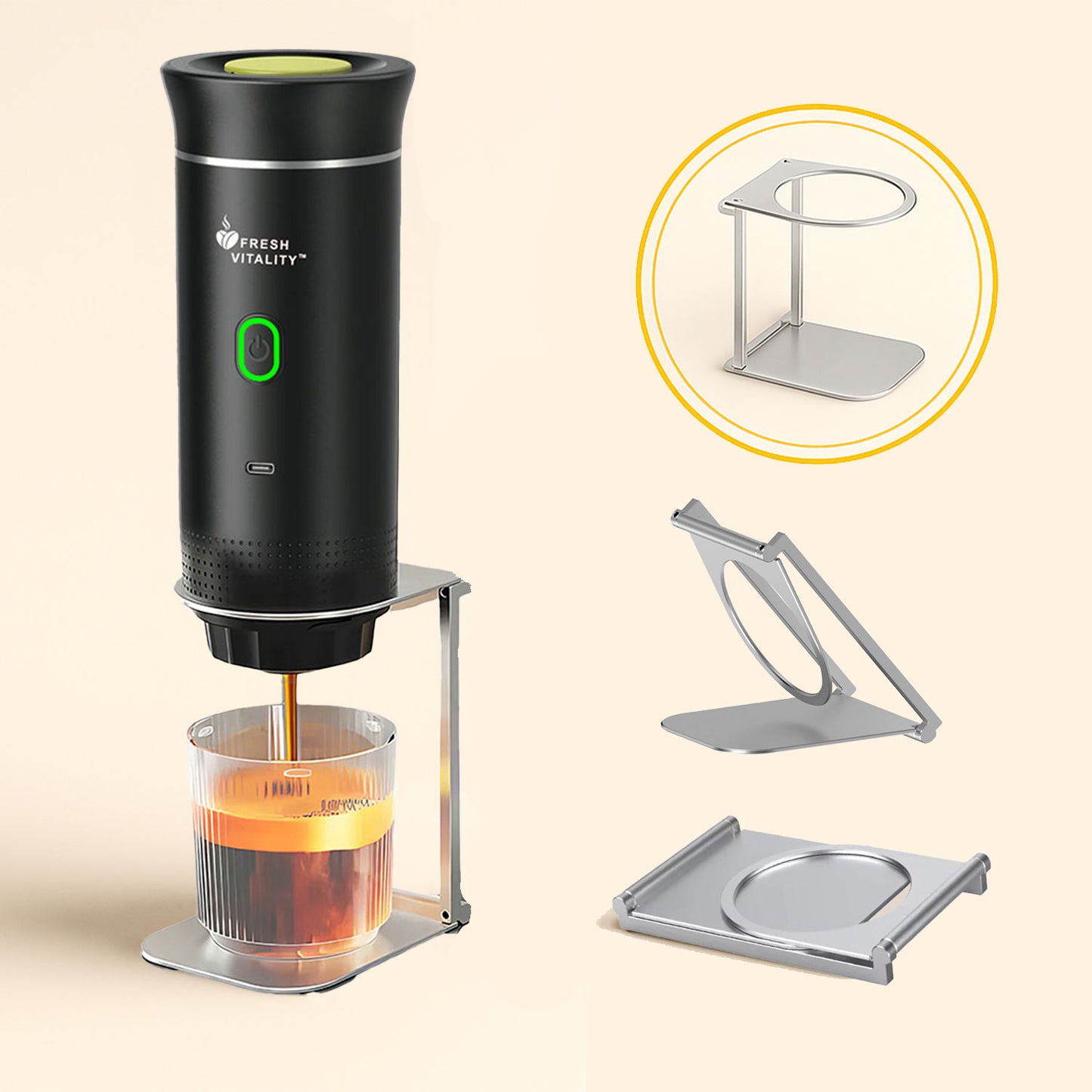 Foldable Portable Coffee Maker Stand by Fresh Vitality™