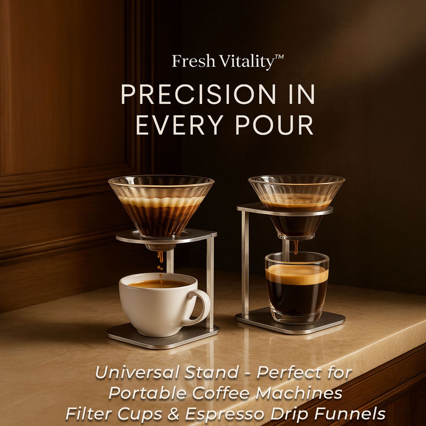 Foldable Portable Coffee Maker Stand by Fresh Vitality™