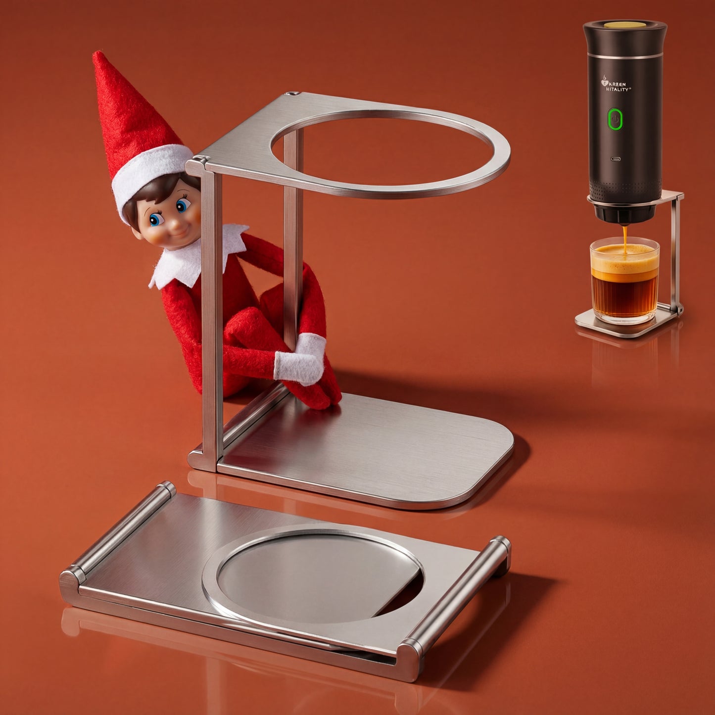 Foldable Portable Coffee Maker Stand by Fresh Vitality™