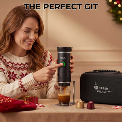 Fresh Vitality Ultimate Travel Kit | Machine + Stand + Case (+ FREE Velvet Bag)