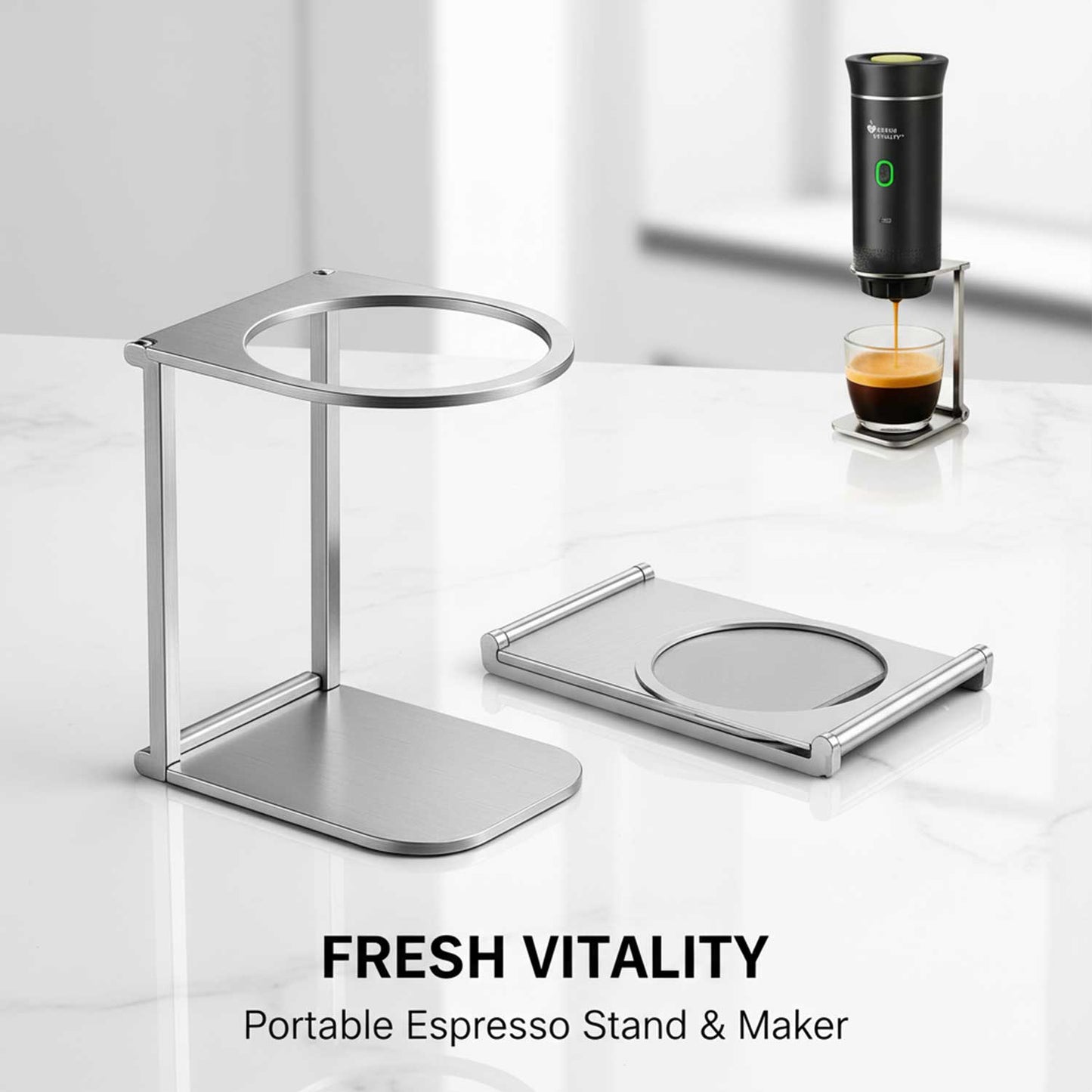 Foldable Portable Coffee Maker Stand by Fresh Vitality™